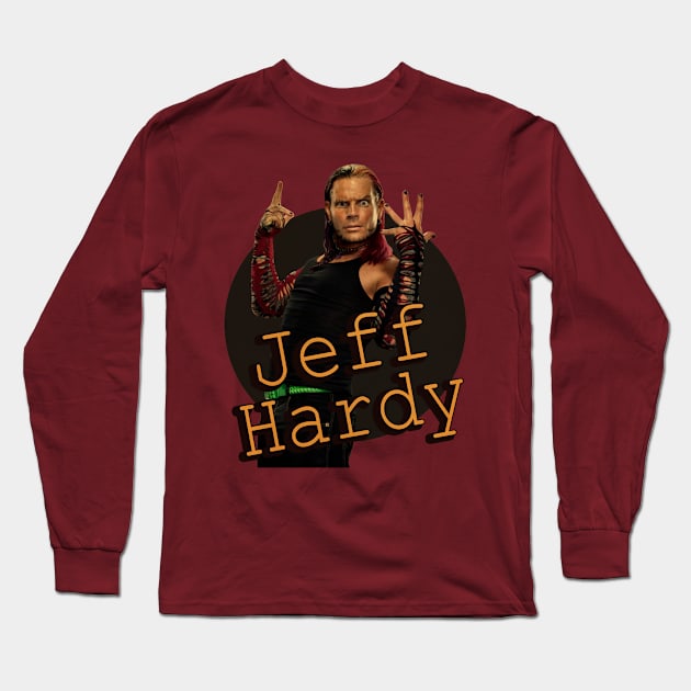 Jeff hardy #7 Long Sleeve T-Shirt by Yakinlah Artisan Designs